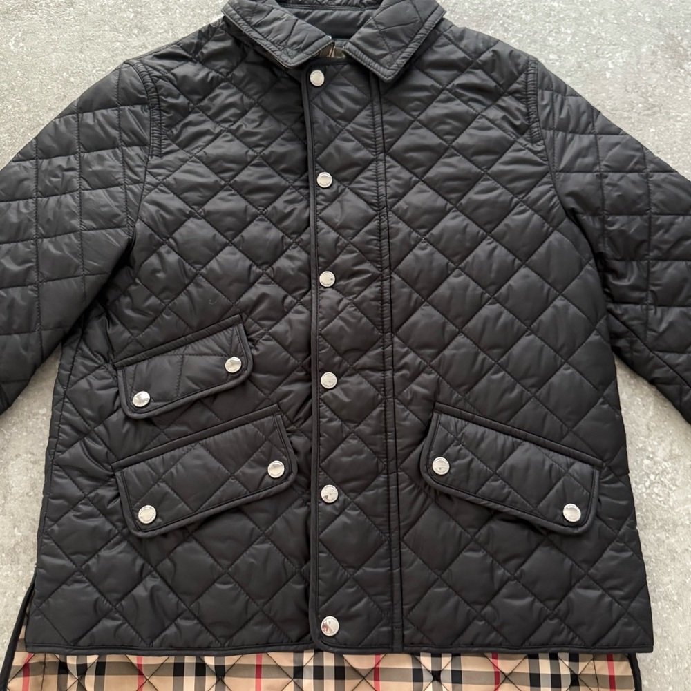 Burberry Black Quilted Kids Jacket